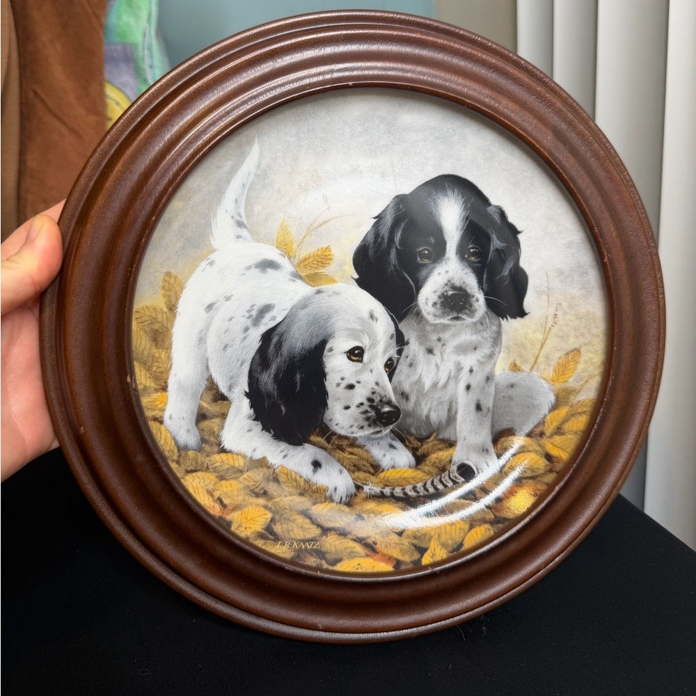 Edwin Knowles Vintage "Fine Feathered Friends English Setters" collector plate